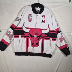 Vintage Starter Chicago Bulls World Champions NBA Satin Jacket Men's 3XL